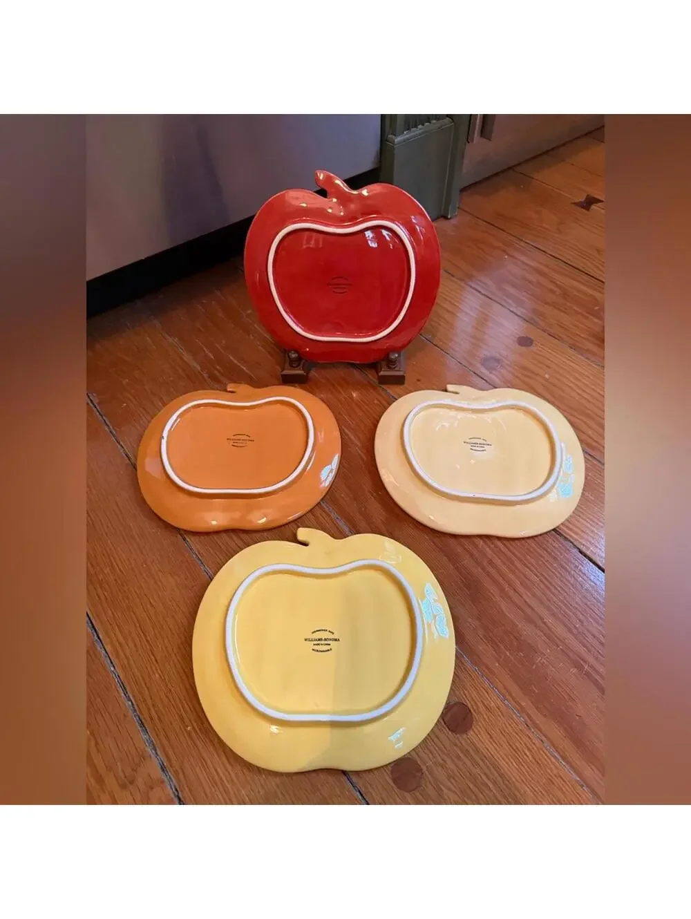 Vintage Williams Sonoma Autumn Gourd collection plates - set of 4